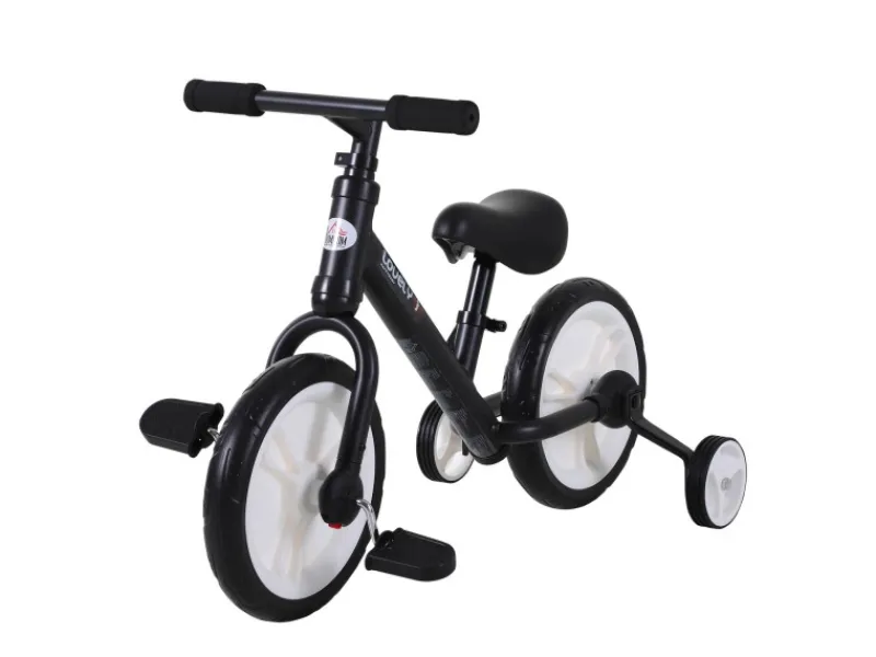 HOMCOM Fahrräder|Kinderfahrrad 2-in-1 mit Stützrädern und Pedalen