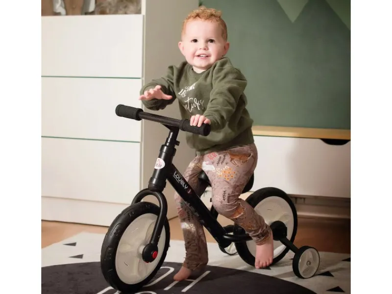 HOMCOM Fahrräder|Kinderfahrrad 2-in-1 mit Stützrädern und Pedalen