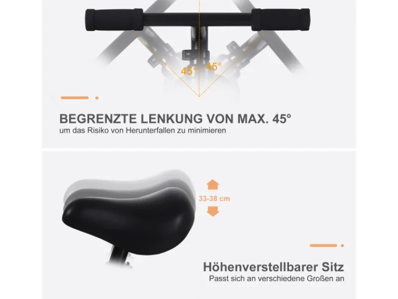 HOMCOM Fahrräder|Kinderfahrrad 2-in-1 mit Stützrädern und Pedalen