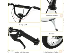 HOMCOM Outdoor-Spielzeug|Quads|Kinderroller mit Luftreifen Scooter