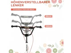 Kinderroller mit Luftreifen Handbremse Scooter*HOMCOM Discount