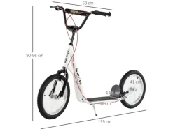 Kinderroller mit Luftreifen Handbremse Scooter*HOMCOM Discount