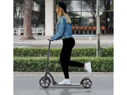 Kinderscooter mit Stoßdämpfung Klappbar Aluminium Weiß 92,5x37,5x82-97cm*HOMCOM Discount