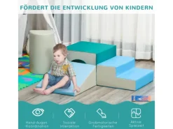 Kinder-Softplay-Set Kunstleder Mehrfarbig 150L x 50B x 39H cm*HOMCOM Clearance