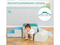 Kinder-Softplay-Set Kunstleder Mehrfarbig 150L x 50B x 39H cm*HOMCOM Clearance