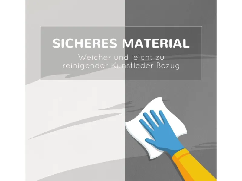 HOMCOM Gartenspielgeräte|Kinder-Softplay-Set Kunstleder Schaumstoff Grau 147L x 49B x 47H cm