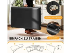 Massageliege Kunstleder Holz 215L x 70B x 61-86H cm Schwarz*HOMCOM Clearance