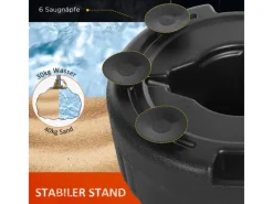 HOMCOM Fitnessgeräte|Punchingball-Set Stahl PU PE Schwarz Rot Ø48 x H136-154 cm