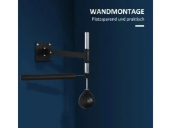 Reflexbarren-Trainer PU-Kunststoff Stahl Schwarz 79L x 72B x 20H cm*HOMCOM Hot