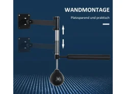 Reflexbarren-Trainer PU-Kunststoff Stahl Schwarz 79L x 72B x 20H cm*HOMCOM Hot