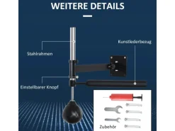 Reflexbarren-Trainer PU-Kunststoff Stahl Schwarz 79L x 72B x 20H cm*HOMCOM Hot