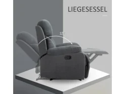 Relaxsessel Liege 150° mit Schlaffunktion 93 x 88 x 102 cm*HOMCOM Discount