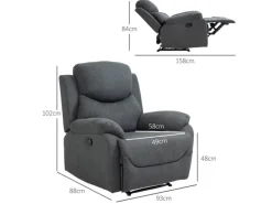 Relaxsessel Liege 150° mit Schlaffunktion 93 x 88 x 102 cm*HOMCOM Discount