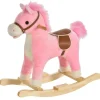 HOMCOM Outdoor-Spielzeug|Schaukelpferd mit Tiergeräusche Haltegriffe