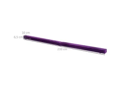 HOMCOM Fitnessgeräte|Schwebebalken Kiefernholz Polyester Violett 210L x 10B x 6,5H cm