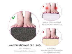 HOMCOM Fitnessgeräte|Schwebebalken Kiefernholz Polyester Violett 210L x 10B x 6,5H cm