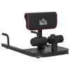 HOMCOM Fitnessgeräte|Sissy Squat Kniebeugentrainer Verstellbar Stahl Schwarz 50 x 97 x 44,5-56,5cm