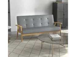 HOMCOM Sitzkissen|3-Sitzer Sofa Couch für Wohnzimmer Schlafzimmer Dunkelgrau