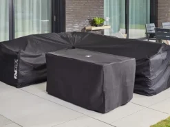 Gartenmöbel-Set Bahia 6-tlg. Polyrattan Grau inkl. Abdeckung*Home Deluxe Clearance