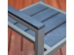 Gartenstuhl Madera Aluminium Hellgrau 12er-Set*Home Deluxe Online