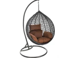 Hängesessel Cielo Polyrattan Grau*Home Deluxe Online