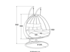 Home Deluxe Sitzkissen|Hängesessel Twin Polyrattan