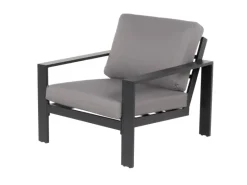 Home Deluxe Lounge-Gartenmöbel|Lounge-Set Rio XL 4-teilig Aluminium Schwarz-Hellgrau