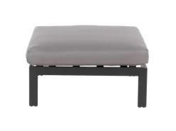 Home Deluxe Lounge-Gartenmöbel|Lounge-Set Rio XL 4-teilig Aluminium Schwarz-Hellgrau