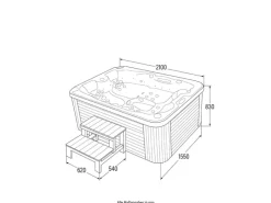 Home Deluxe Outdoor Whirlpools|Outdoor Whirlpool Beach Plus für 2 Personen 210 x 155 x 83 cm