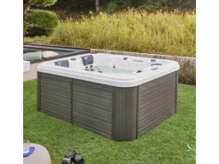 Home Deluxe Outdoor Whirlpools|Outdoor Whirlpool Beach Pure 210 x 155 x 83 cm Dunkelgrau-Weiß