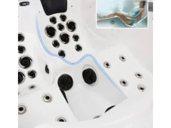 Home Deluxe Outdoor Whirlpools|Outdoor Whirlpool Beach Pure 210 x 155 x 83 cm Dunkelgrau-Weiß