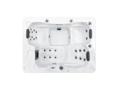 Home Deluxe Outdoor Whirlpools|Outdoor Whirlpool White Marble Plus Inkl. Treppe und Thermoabdeckung