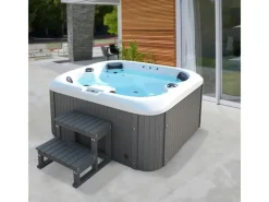 Home Deluxe Outdoor Whirlpools|Outdoor Whirlpool Sea Star Pure 180 x 160 x 79 cm Dunkelgrau-Weiß