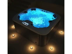 Home Deluxe Outdoor Whirlpools|Outdoor Whirlpool Sea Star Pure 180 x 160 x 79 cm Dunkelgrau-Weiß