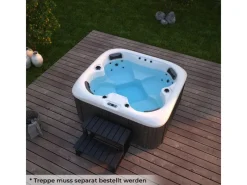 Home Deluxe Outdoor Whirlpools|Outdoor Whirlpool Sea Star Pure 180 x 160 x 79 cm Dunkelgrau-Weiß
