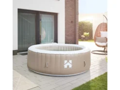 Home Deluxe Outdoor Whirlpools|Outdoor Whirlpool SPLASH für bis zu 6 Personen Beige inkl. Abdeckung