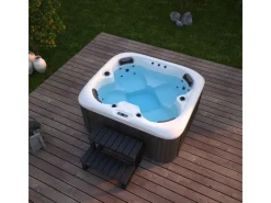 Home Deluxe Outdoor Whirlpools|Outdoor Whirlpool Sea Star Plus 180 x 160 x 79 cm Dunkelgrau-Weiß