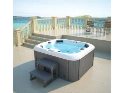 Home Deluxe Outdoor Whirlpools|Outdoor Whirlpool Sea Star Plus 180 x 160 x 79 cm Dunkelgrau-Weiß