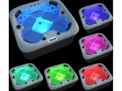 Home Deluxe Outdoor Whirlpools|Outdoor Whirlpool Sea Star Plus 180 x 160 x 79 cm Dunkelgrau-Weiß