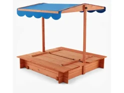 Home Deluxe Outdoor-Spielzeug|Sandkasten Buddelkiste mit Dach