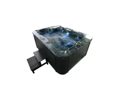 Home Deluxe Outdoor Whirlpools|Whirlpool Black Marble für 3 Personen 210 x 160 x 85 cm