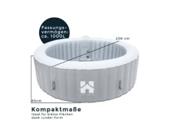 Home Deluxe Outdoor Whirlpools|Whirlpool Splash Ø 208 cm x 65 cm Rund