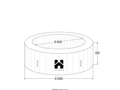 Home Deluxe Outdoor Whirlpools|Whirlpool Splash Ø 208 cm x 65 cm Rund