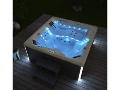 Home Deluxe Outdoor Whirlpools|Whirlpool Stream Big für 5 Personen 207,5 x 207,5 x 88 cm