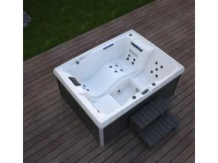 Home Deluxe Outdoor Whirlpools|Whirlpool Stream für 3 Personen 211 x 156,5 x 74,05 cm