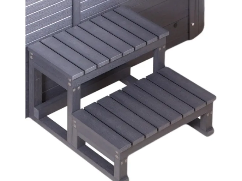 Whirlpool-Treppe Beach 62 cm x 54 cm x 40 cm Anthrazit*Home Deluxe New