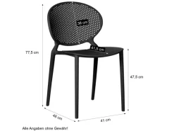 Homestyle4u Gartenstühle|Gartenstuhl 4er Set in 2470