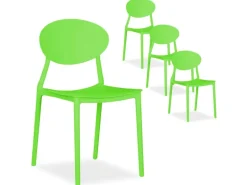 Homestyle4u Gartenstühle|Gartenstuhl 4er Set in 2451