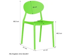 Homestyle4u Gartenstühle|Gartenstuhl 4er Set in 2451