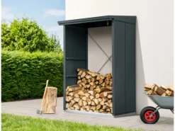 Kaminholzregal Elegant-V Typ 1 aus Metall RAL7016*Hörmann Discount